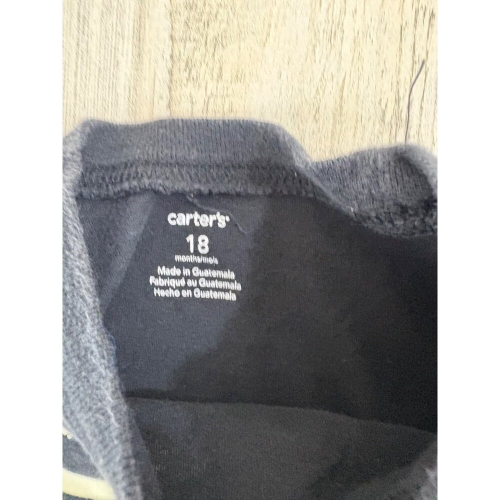 Carters Baby Boys Sz 12 to 18 M Skeleton Long Sleeve Shirt Black Pants Halloween - Picture 5 of 9